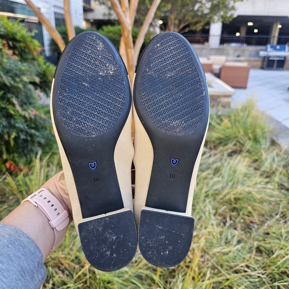 Rothy's 10 The Mary Jane Block Heel Round Cap Toe Black Beige Capsule Career‎ - Picture 7 of 8